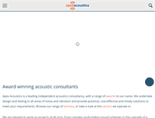 Tablet Screenshot of apexacoustics.co.uk